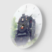 アメリカン·スチーム·トレイン ラージ壁時計 (傾斜)