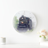 アメリカン·スチーム·トレイン ラージ壁時計 (ホーム)