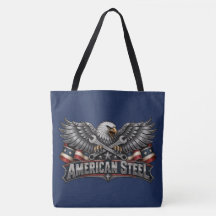アメリカン スチール イーグル アンド レンチ ネイビー トートバッグ