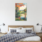 アメリカン・スチール&ワイヤCoフェンス道端のシーン キャンバスプリント (インサイチュ (寝室))