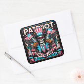 アメリカン・スピリットフェスティバルポップ・アートの・イン・アートスタイル スクエアシール (封筒)