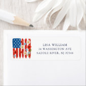 アメリカン・スピリット国旗の差出人住所ラベル ラベル (インサイチュ)