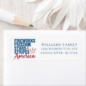 アメリカン・スピリット愛国的差出人住所ラベル ラベル (インサイチュ)