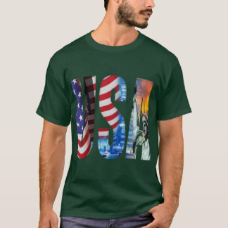 アメリカン スピリット ボールド タイポグラフィー Tシャツ