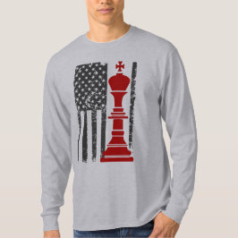 アメリカン・チェスキング愛国フラグ Tシャツ