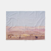 アメリカン・デザートウマP8670 フリースブランケット (正面(横))