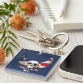 アメリカン・トゥ・ザ・ボーンスカル キーホルダー (正面右)