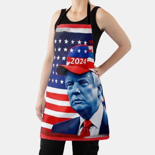 アメリカン・ドナルド・トランプ2024国旗 エプロン (インサイチュ)