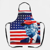 アメリカン・ドナルド・トランプ2024国旗 エプロン (正面)