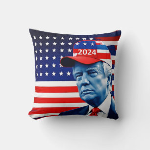 アメリカン・ドナルド・トランプ2024国旗 クッション