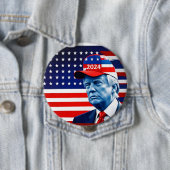 アメリカン・ドナルド・トランプ2024国旗 缶バッジ (インサイチュ)