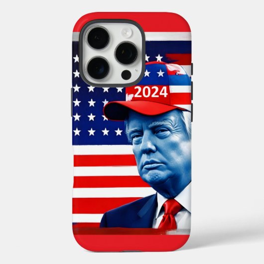 アメリカン・ドナルド・トランプ2024国旗 Case-Mate iPhoneケース (裏面)