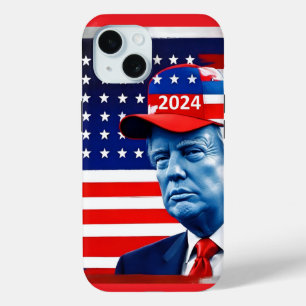 アメリカン・ドナルド・トランプ2024国旗 iPhone 15ケース