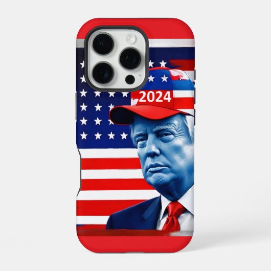 アメリカン・ドナルド・トランプ2024国旗 iPhoneケース (裏面)