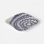 アメリカン・ドリー&レース、1、ブルーオンクリーム ペーパープレート (傾斜あり)