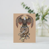 アメリカン・ネイティブ・インディアンのドリームキャッチャー ポストカード (スタンド正面)