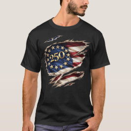 アメリカン・パトリオティック250リップフラググラフィック Tシャツ