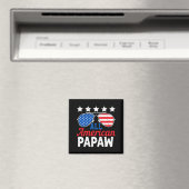 アメリカン・パパウ・レトロ7月4日愛国 マグネット (インサイチュ (食洗機))