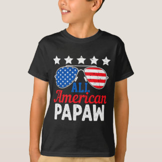 アメリカン・パパウ・レトロ7月4日愛国 Tシャツ