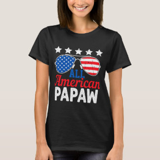 アメリカン・パパウ・レトロ7月4日愛国 Tシャツ
