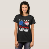 アメリカン・パパウ・レトロ7月4日愛国 Tシャツ (正面フル)