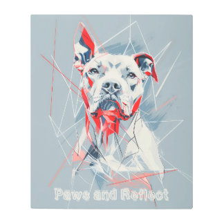 アメリカン・ピットブルテリアー抽象芸術・フラクタルアート メタルプリント