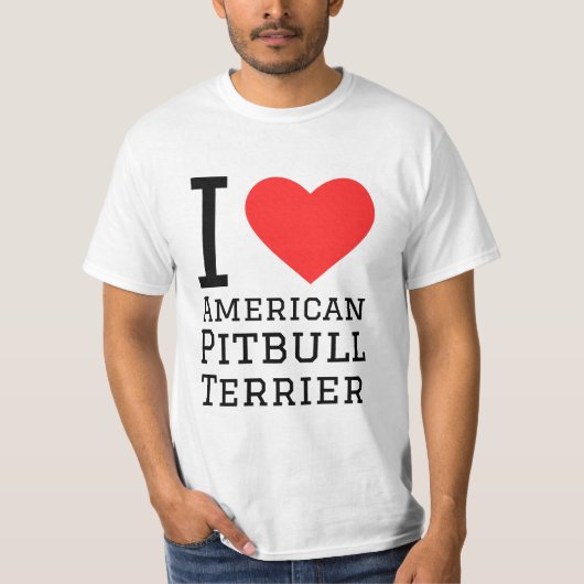 アメリカン・ピットブル・テリアが好き Tシャツ (正面)