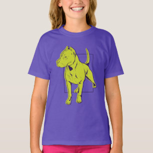 アメリカン・ピットブル・テリアの肖像画 Tシャツ