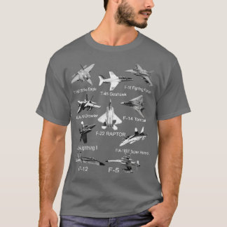 アメリカン・ファイターズ・ジェットF22ラプターF14omcat飛行機 Tシャツ