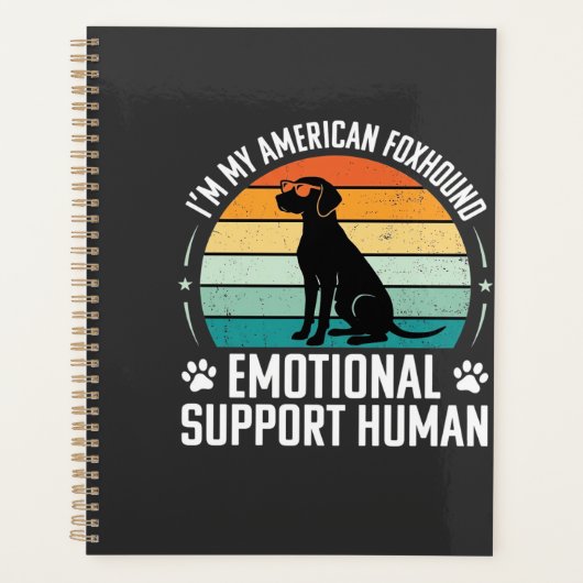 アメリカン・フォックスハウンド　感情サポート人間犬 プランナー手帳 (正面)