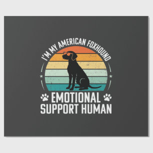 アメリカン・フォックスハウンド 感情サポート 人間 犬 ラッピングペーパー