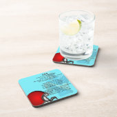 アメリカン・フットボールのデザインのコースター-息子の詩 コースター (右側)