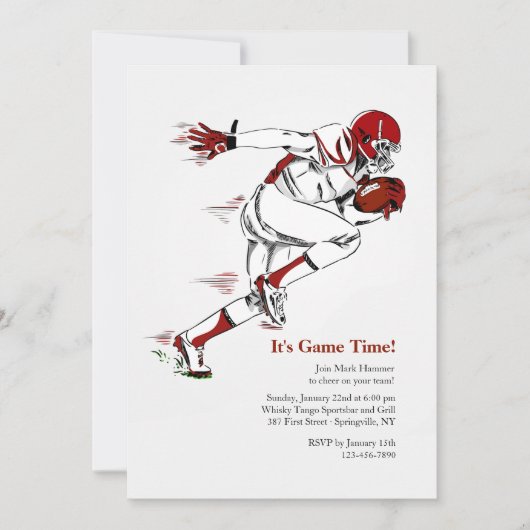 アメリカン・フットボールの招待状 招待状 (正面)