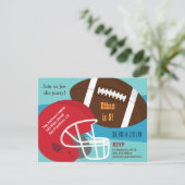 アメリカン·フットボール·ボーイズ·バースデー·パーティー 招待状 (スタンド正面)