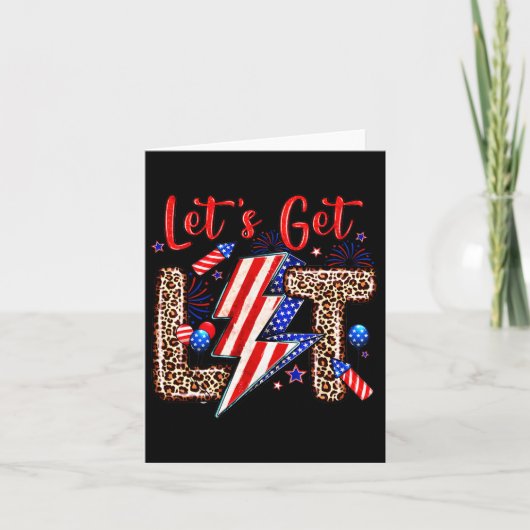 アメリカン・フラッグ 4th of July 独立記念日を祝おう カード (正面)