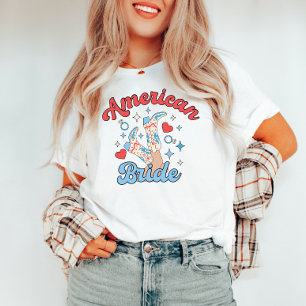 アメリカン ブライド 独立記念日カウガール バチェロレッテ Tシャツ