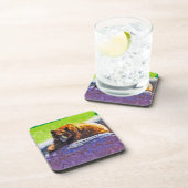 アメリカン・ブラックベアアットレスト抽象芸術印象派 コースター (右側)