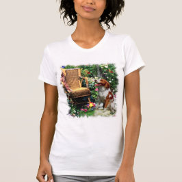 アメリカン・ブリタニー・スパニエル犬・アート・ギフト Tシャツ