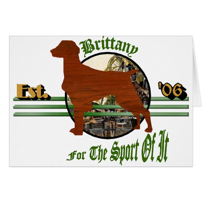 アメリカン・ブリタニー・スパニエル犬・ギフト (正面横)