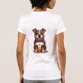 アメリカン・ブリーの愛らしい子犬スタイル Tシャツ (裏面)