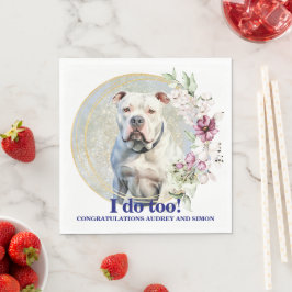 アメリカン・ブルドッグの結婚式のナプキンに犬の写真 スタンダードランチョンナプキン