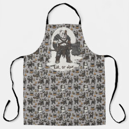 アメリカン・ブルドッグの角闘士犬の冒険Tシャツ エプロン