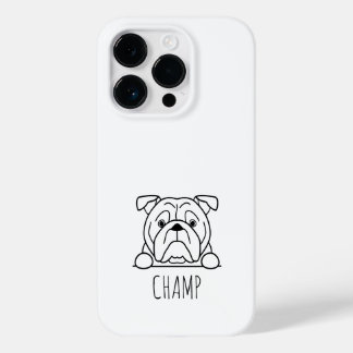 アメリカン・ブルドッグの顔出しカスタムネームスマホケース Case-Mate iPhone 14 PROケース