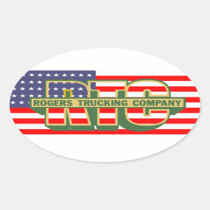 アメリカン·プライド·ロジャーズ·トラック会社 楕円形シール