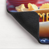 アメリカン・ホットドッグとビール マウスパッド (コーナー)