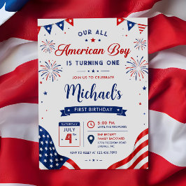 アメリカン・ボーイの誕生日 7月4日 招待状