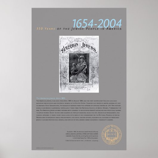 アメリカン・ユダヤ人、1895年4月 ポスター (正面)
