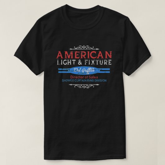 アメリカン・ライト・アンド・フィクスチャー、風化されたボード雑音 Tシャツ (デザイン正面)