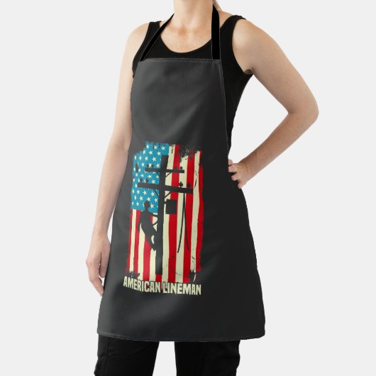 アメリカン・ラインマン国旗の電気ケーブルエプロン エプロン (インサイチュ)