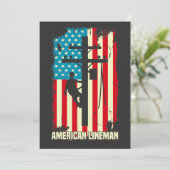 アメリカン ラインマン フラッグ 電気ケーブル 愛国心 招待状 (スタンド正面)